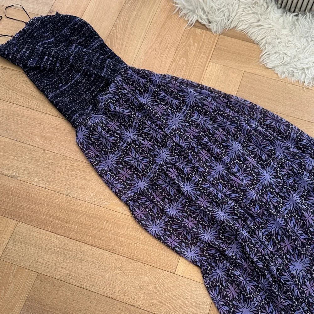 Designer Purple Strapless Dress - Picture 3 of 6